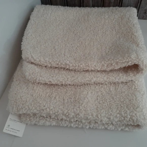 **Pottery Barn 30" Cozy Teddy PillowCover Ivory